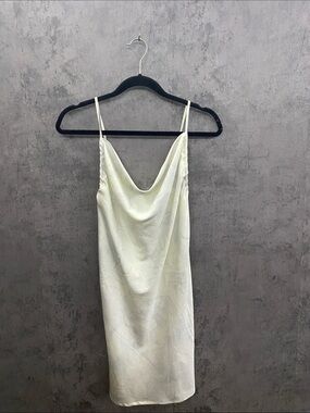 Forever 21 Pale Green Satin Cowl Neck Slip Dress